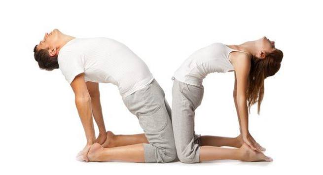 Camel yoga poses for partner