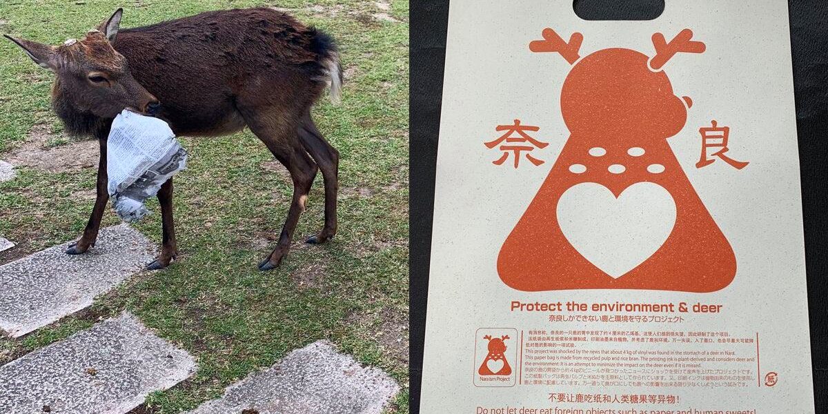 Deer-friendly-edible-paper-bags-in-japan