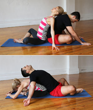 backbend partner yoga pose