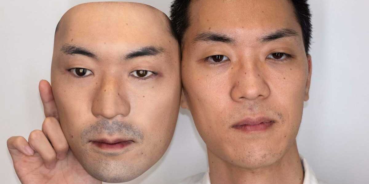 hyper-realistic face masks by Shuhei Okawara