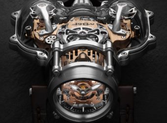 MB&F clear case watch