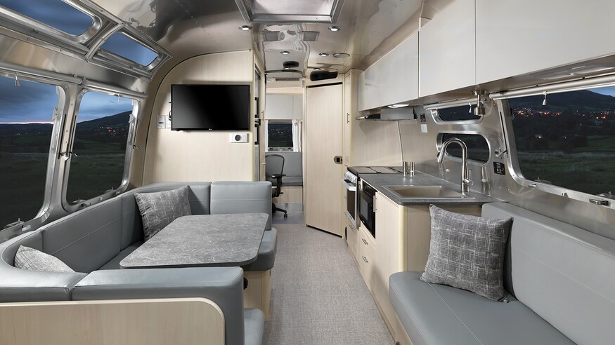 Airstream Flying-Cloud-30FB-Sofa-Kitchen-Dining-Space