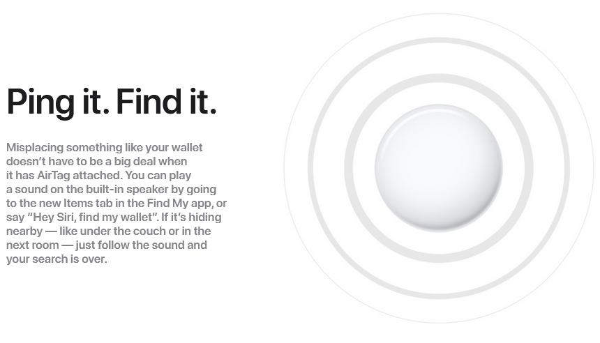 Apple Airtag built-in speaker