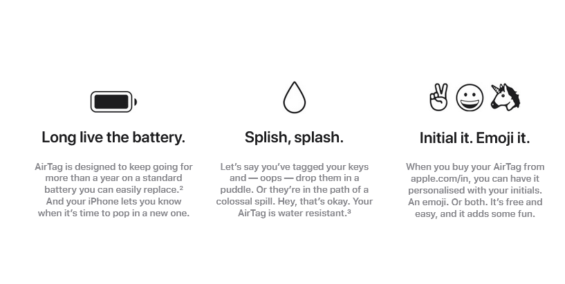 Apple Airtag features