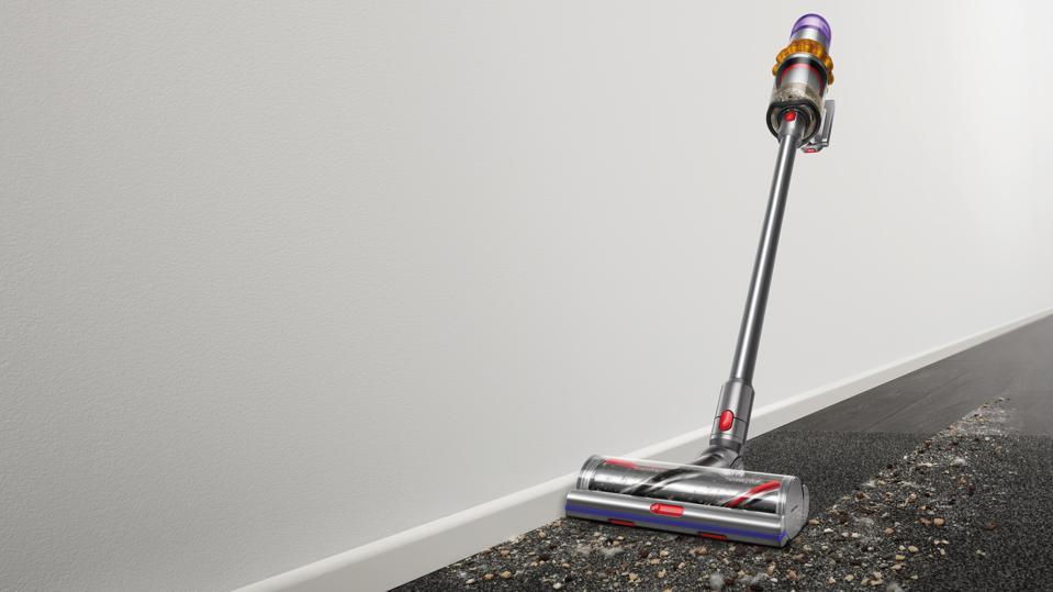 Dyson V15 vacuum cleaner in action