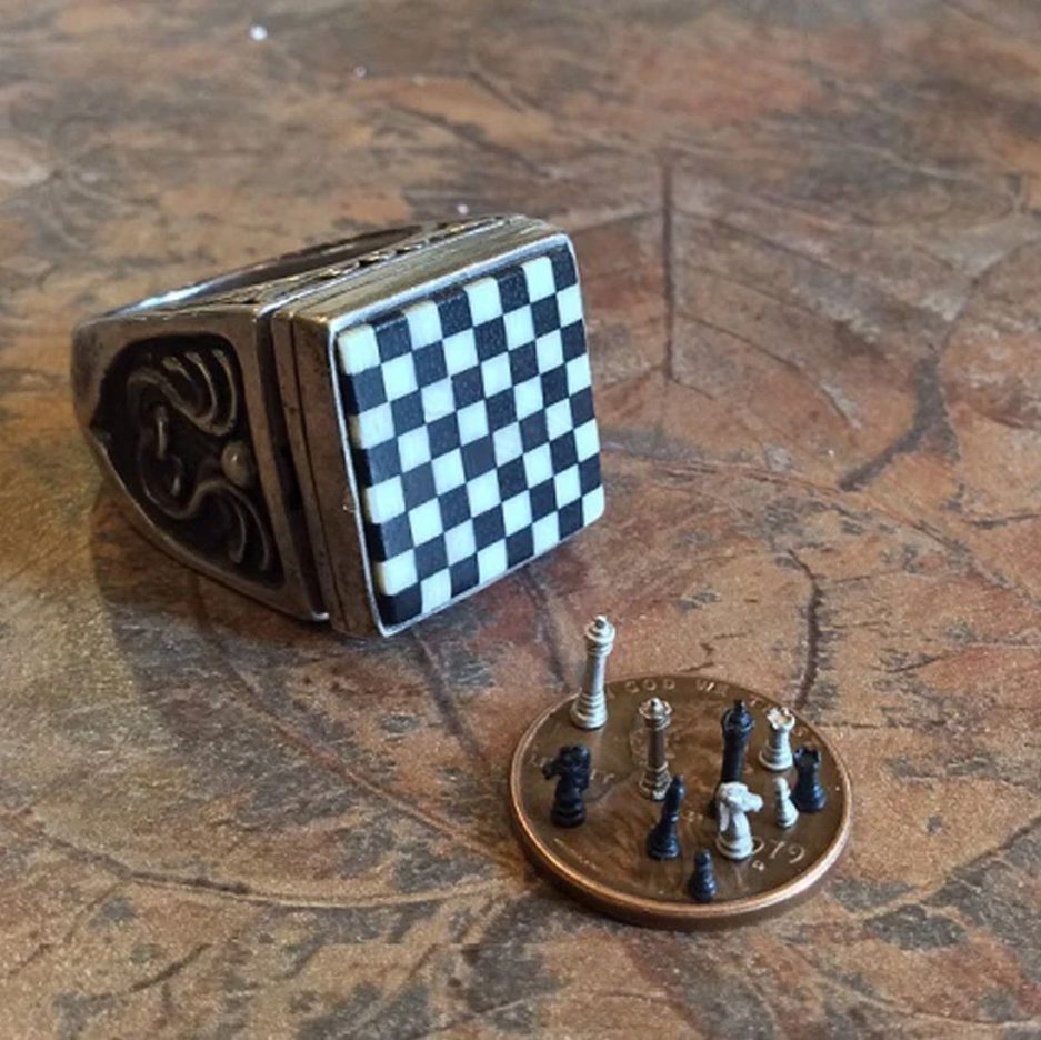 Chess Set Ring - World's Smallest Chess Set