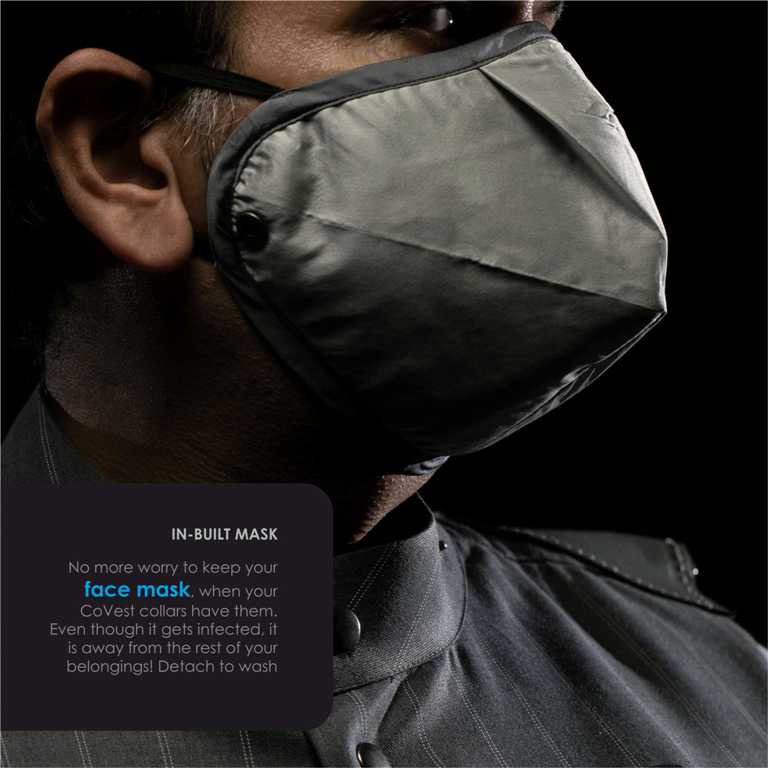 CoVest Ajrakh Jacket In-built mask