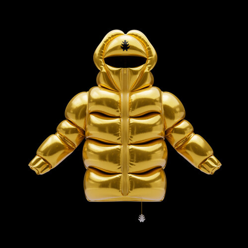 Helium-10000 inflatable flying gold color jacket