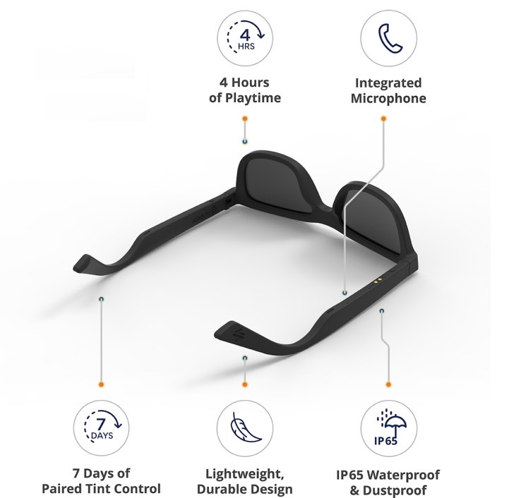 Dusk smart sunglasses features