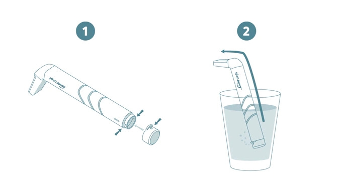 HiccAway straw working