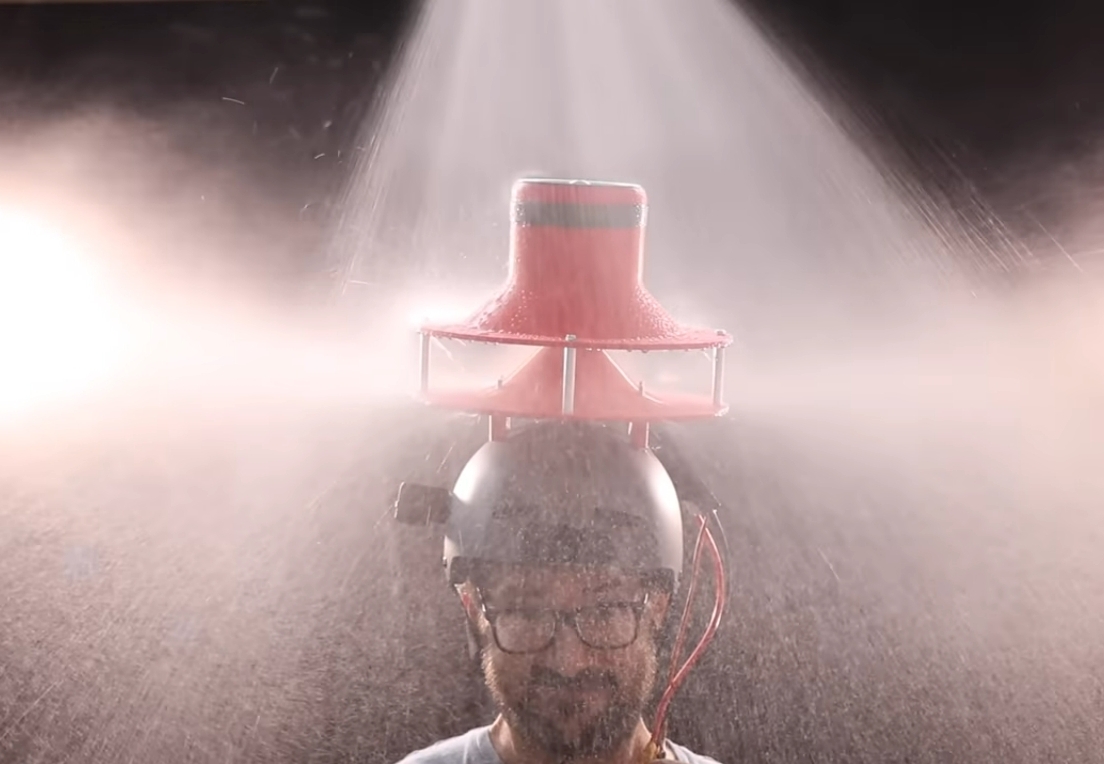 3D-printed rain hat
