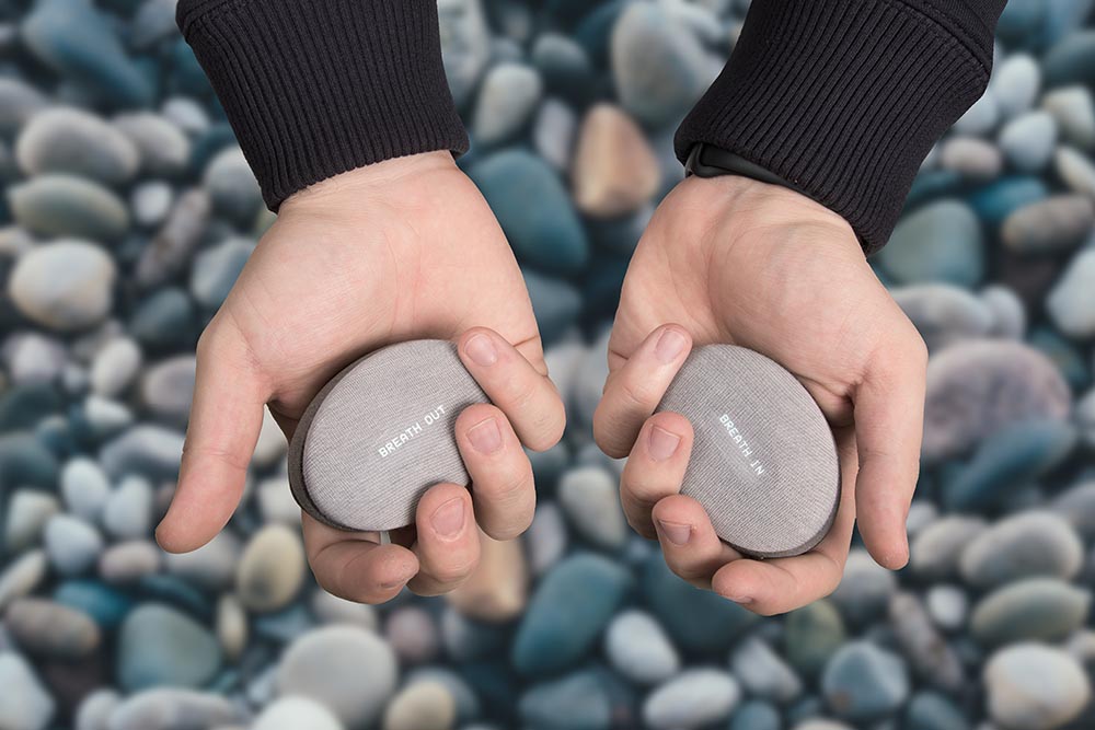 Pebble device for reducing stress & anxiety