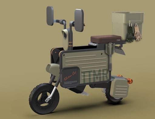 Tatamel electric scooter in unfolded position