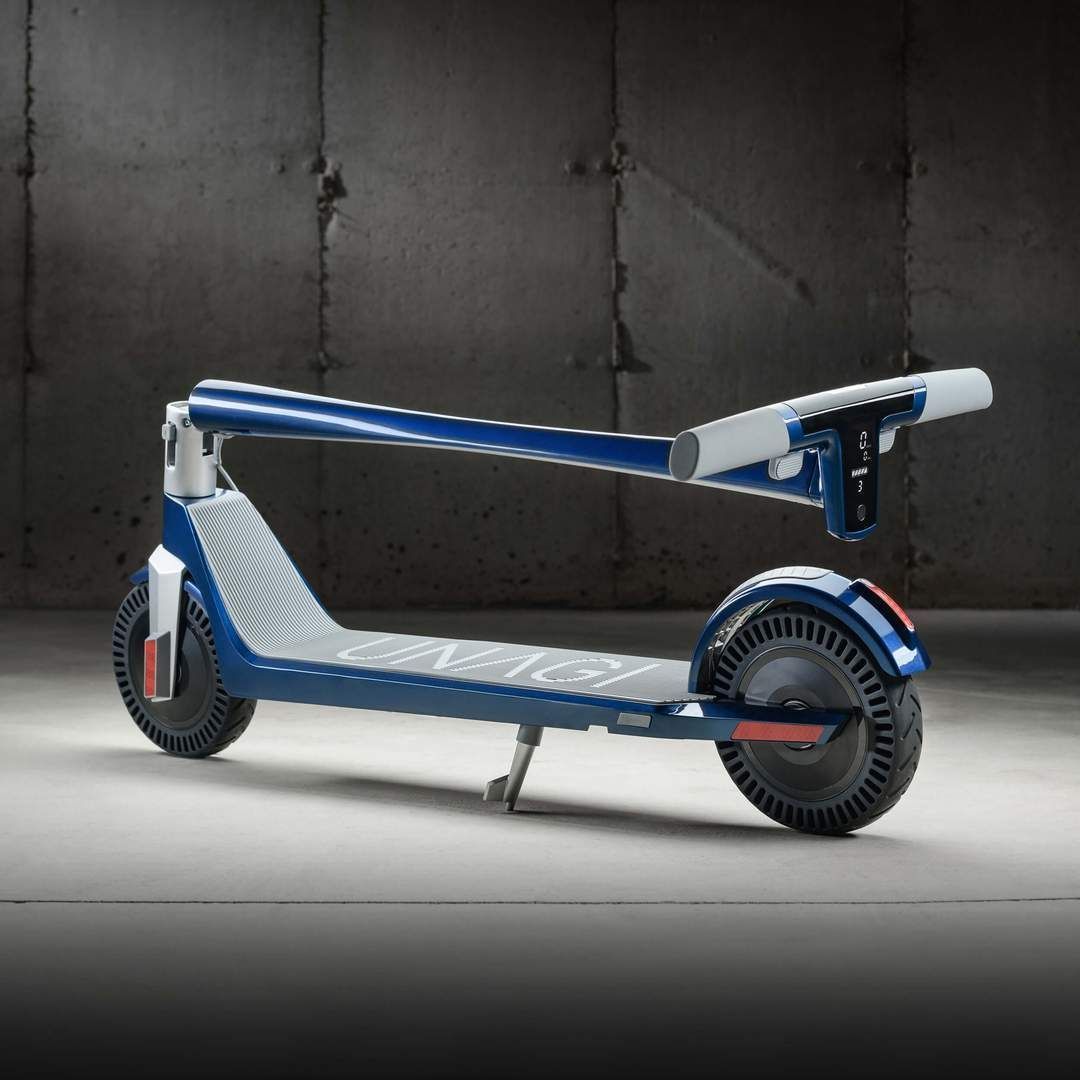 Unagi e-scooter in folded position