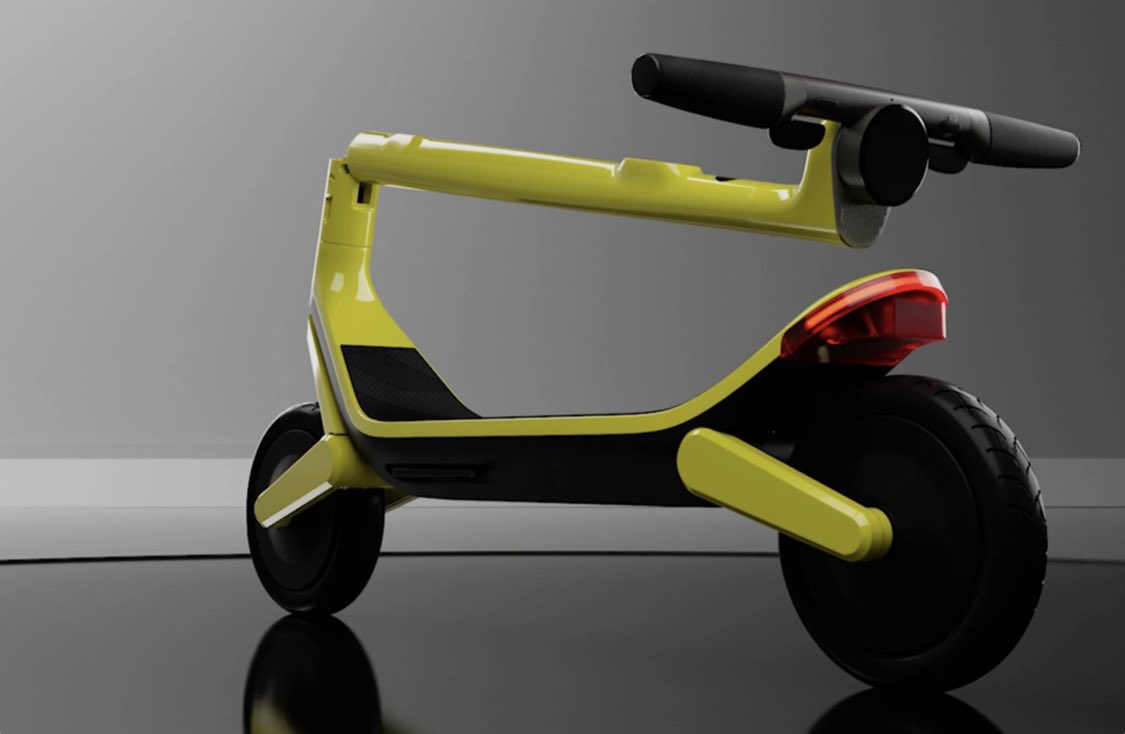 Yellow variant of Unagi e-scooter