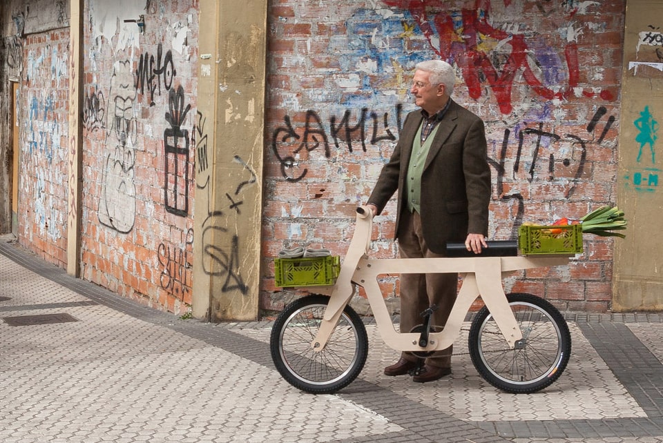 An old man with his Openbike