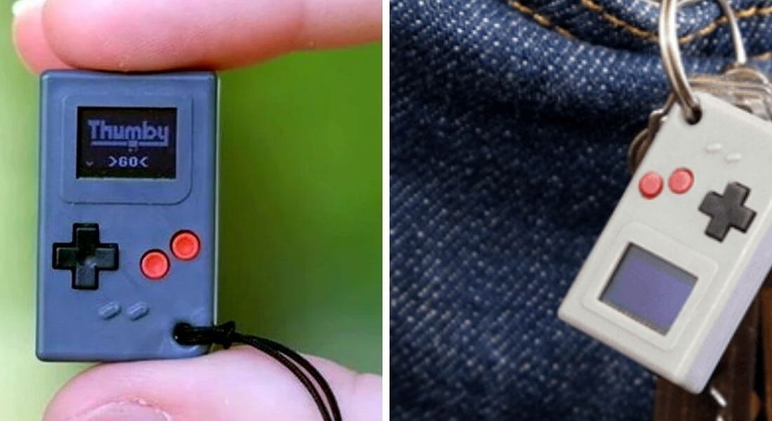 Thumby The Tiniest Thumb-Sized Game Console Keychain