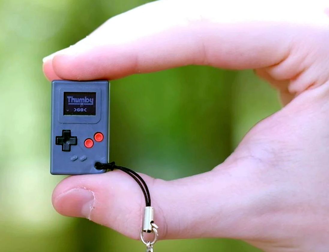 Thumby: The Tiniest Thumb-Sized Game Console Keychain