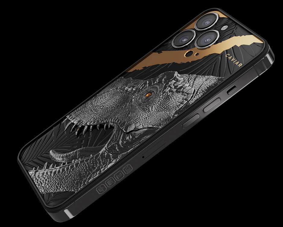 Tyrannophone T.rex iPhone 13 pro by Caviar