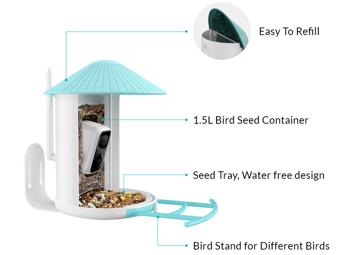 Netvue Birdfy Bird Feeder features