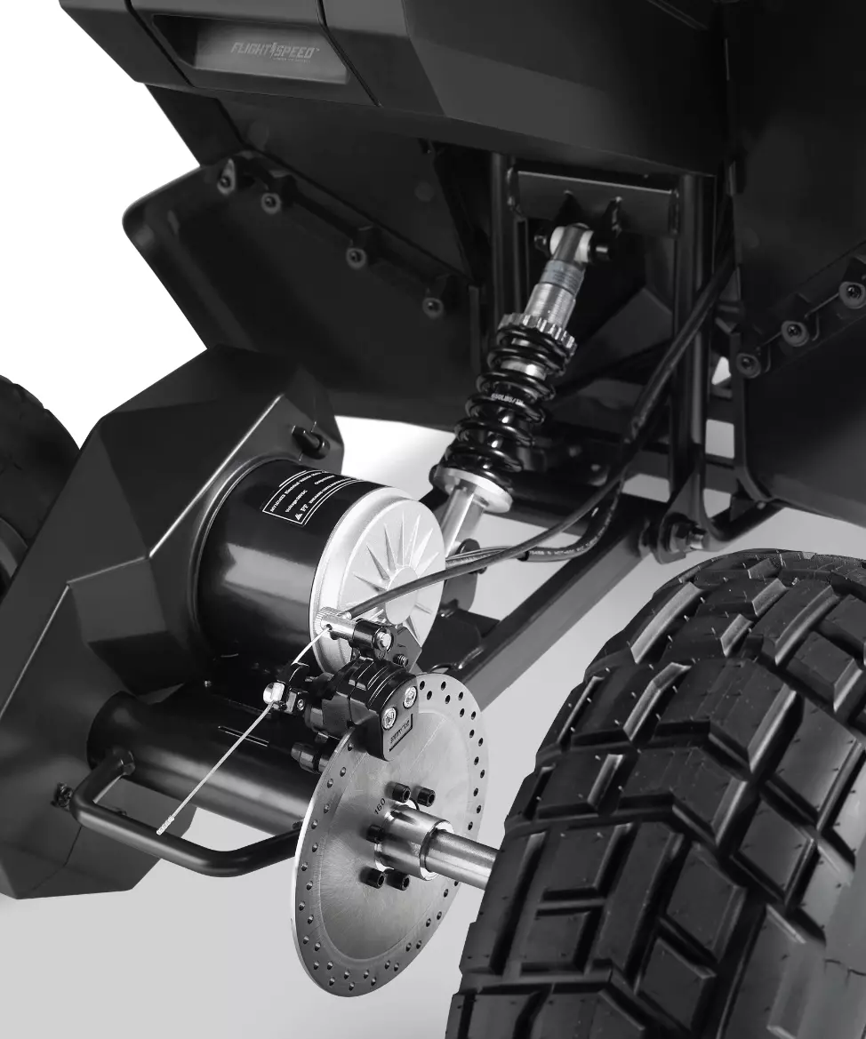 Tesla Cyberquad tires disk brake & suspension