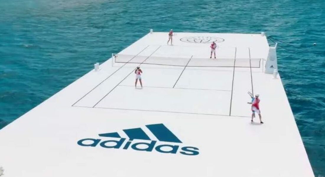 Adidas Floating Tennis Court Made From Plastic Waste