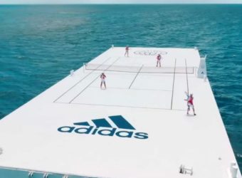 Adidas Floating Tennis Court Made From Plastic Waste