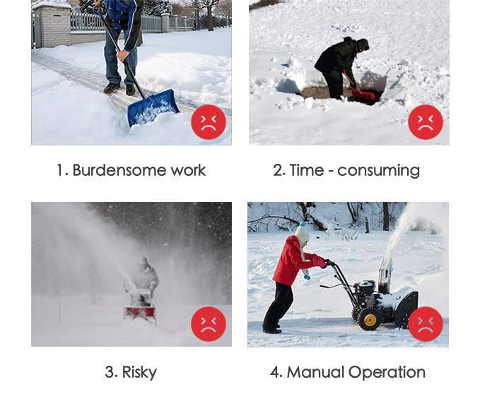 Problems with snow shovelling and gas-powered snowblowers