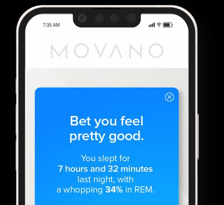 Sleep tracking with Movano Smart Ring Phone App