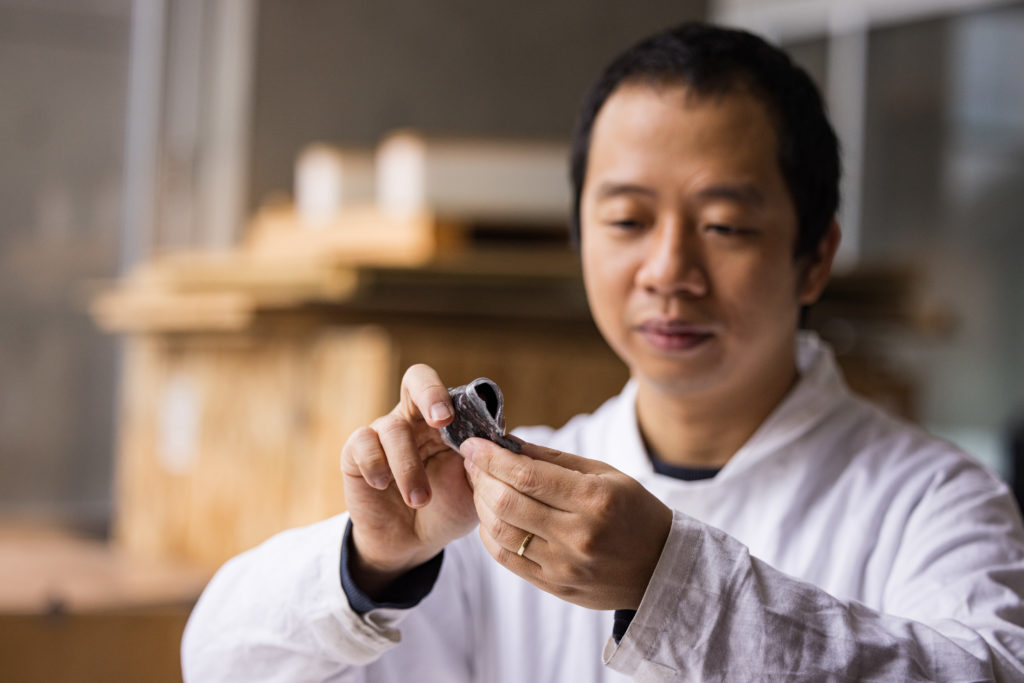 Doctor Nguyen testing stretchable and washable battery