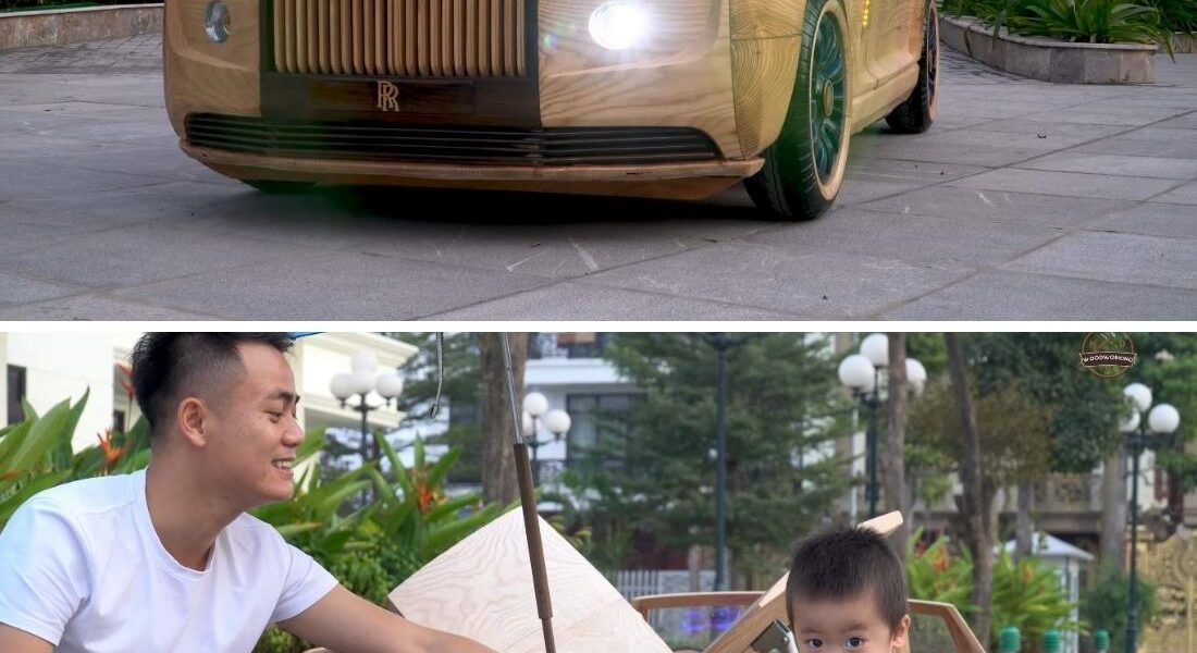 Wood Replica Of Rolls-Royce Boat Tail car