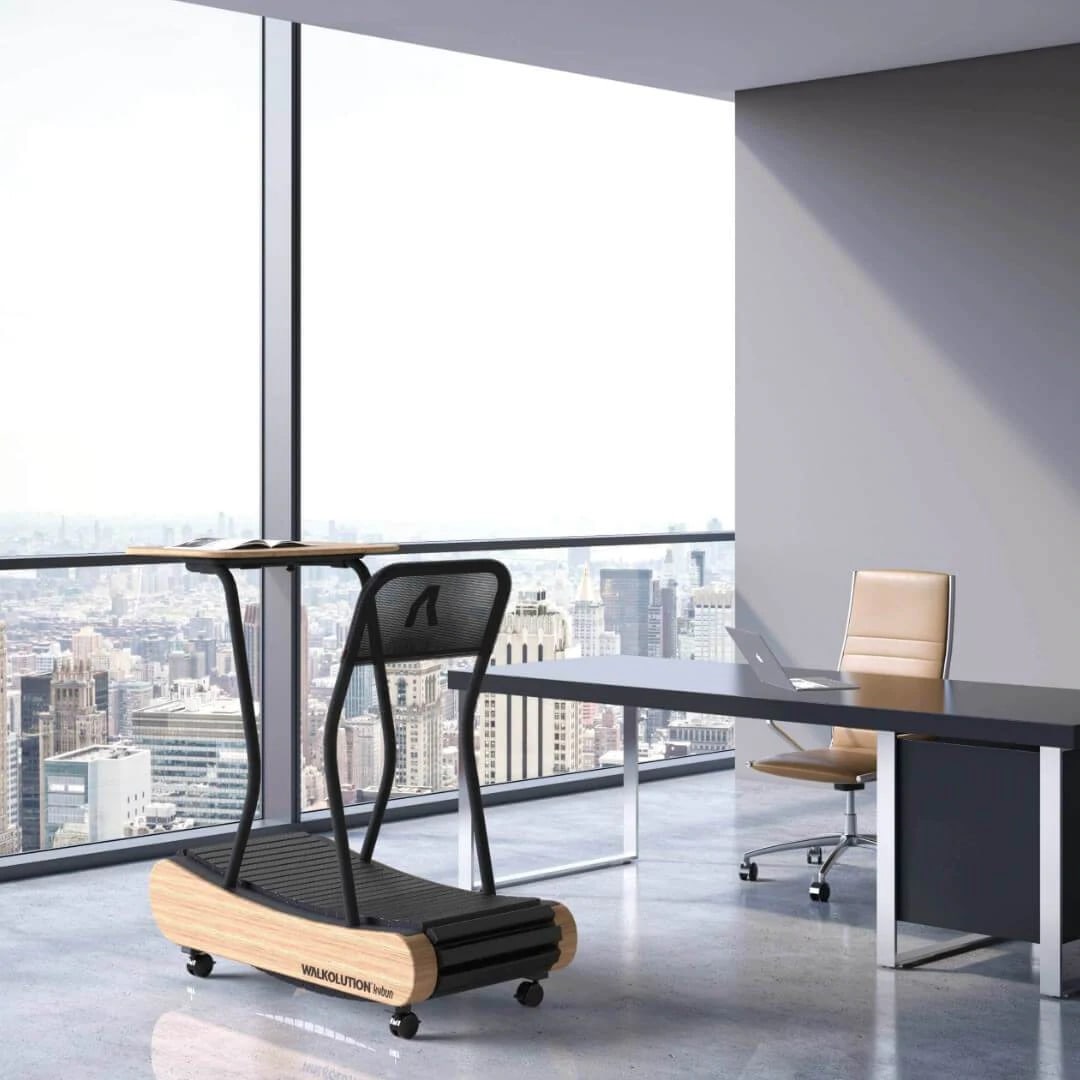 Walkolution treadmill desk installed at an office