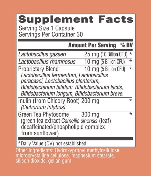 Leanbiome weight loss supplement ingredients table